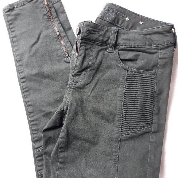 American Eagle black ankle jeggings womens - Picture 2 of 10